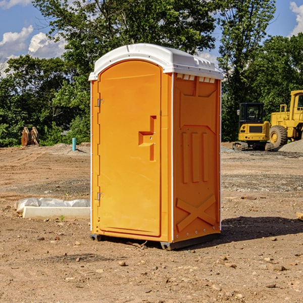 do you offer hand sanitizer dispensers inside the portable restrooms in Rose Farm